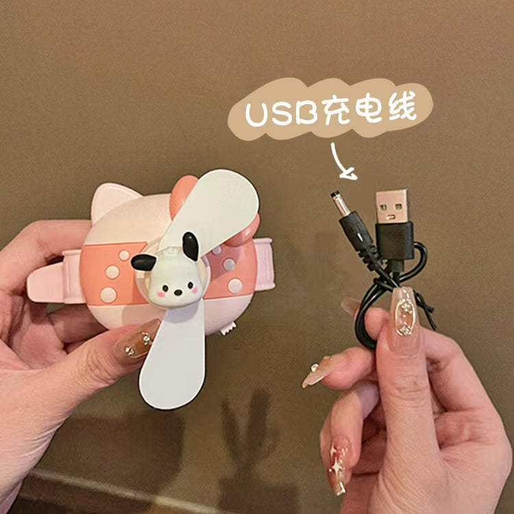 YQQ27 hellokitty ポータブル 小型 可愛い手首扇風機