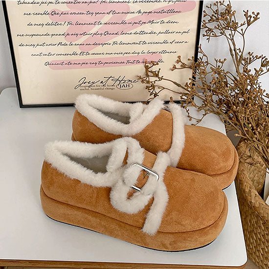 LF 厚底 モコモコ スノーブーツ かわいい オシャレ