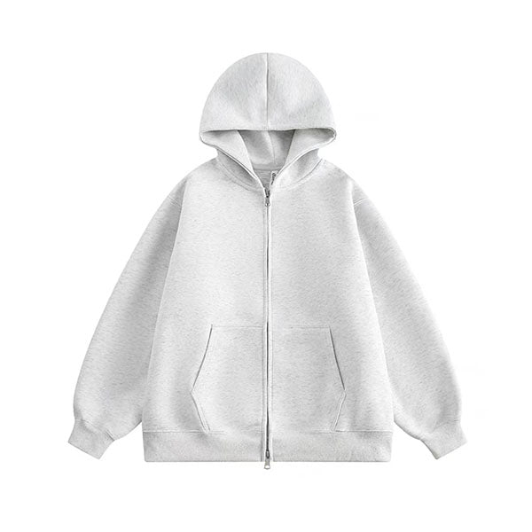 LF 多色 ダブルヘッドファスナー パーカーコート フード付き おしゃれ