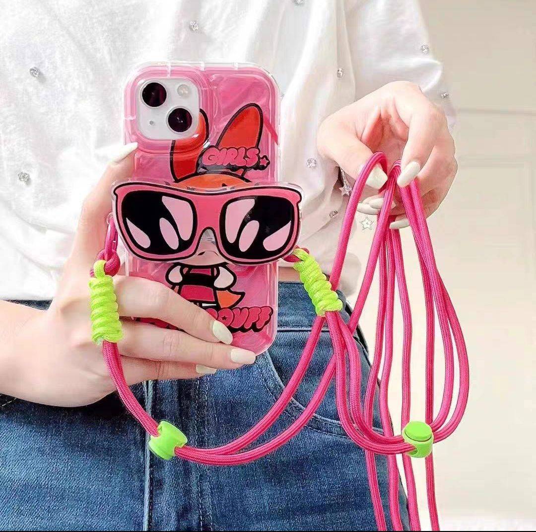 YQQ 可愛い パワーパフガールズ スマホケース 携帯電話ケース