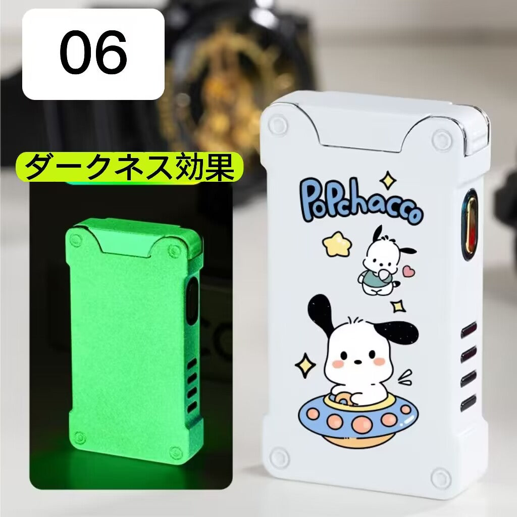 YQQ USB充電ライター 電気ライター ルミナス+愛の投影