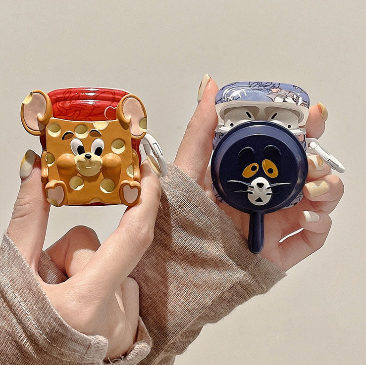 YQQ 可愛い トムとジェリー スマホケース ヤホンケース Airpodsケース