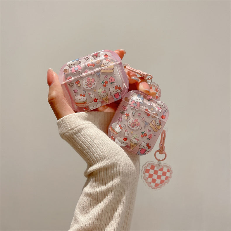 YQQ 可愛い ハローキティ Hello Kitty スマホケース ヤホンケース Airpodsケース