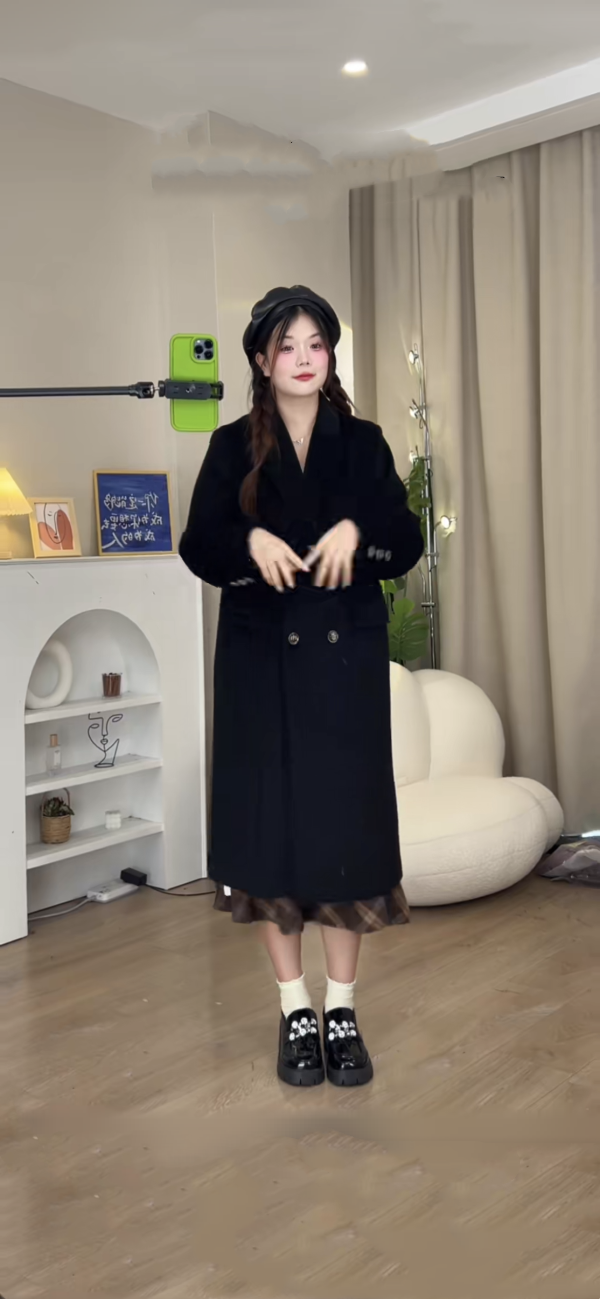 ( XYW)コート女性 秋冬新作 ミドル・ロングタイプ