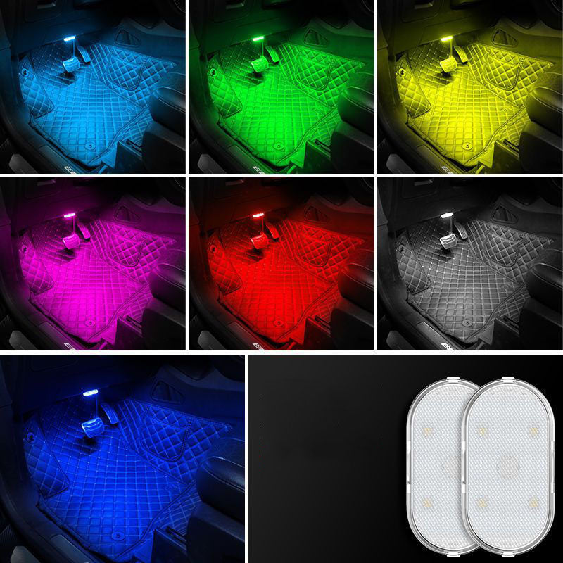 XYW 自動車雰囲気灯 車内LEDライト タッチセンサー式スイッチ 1/2/4個入