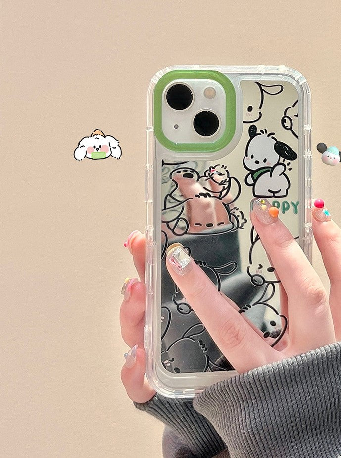YQQ クリエイティブで可愛い ポチャッコ 携帯電話ケース +隠しブラケット