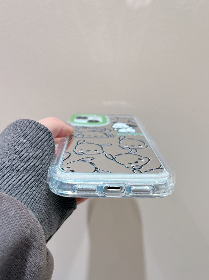 YQQ クリエイティブで可愛い ポチャッコ 携帯電話ケース +隠しブラケット