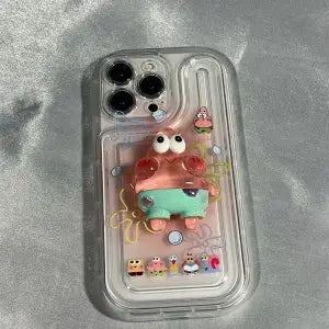 WLY かわいい スマホケース シリカゲル 携帯電話ケース スポンジ・ボブ メインキャラクター