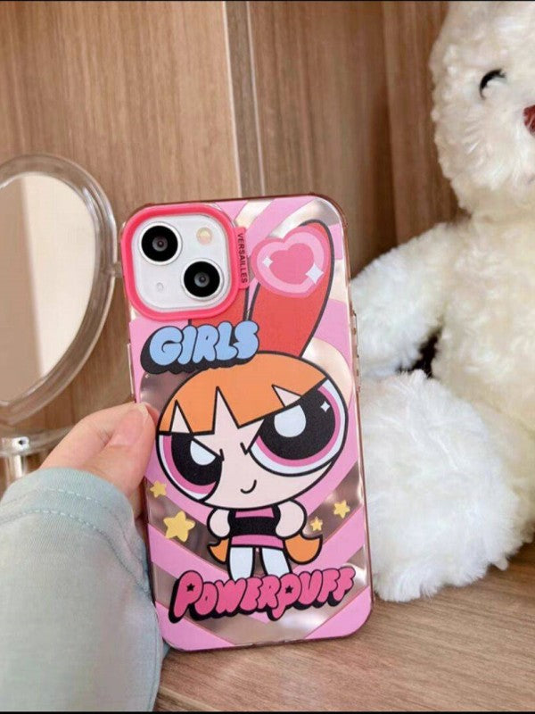 YQQ 可愛い パワーパフガールズ スマホケース 携帯電話ケース