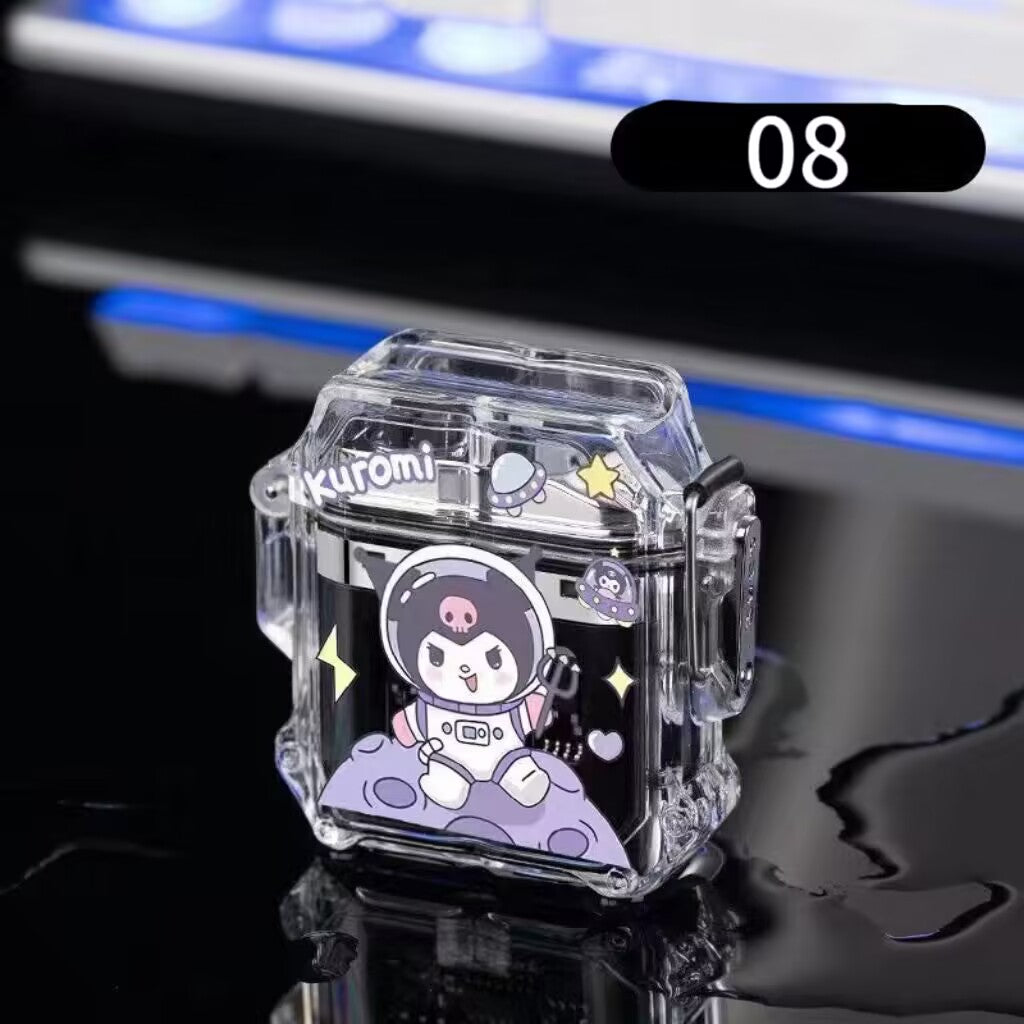 YQQ キャラクター 可愛い USB充電 電子ライター 防風 防水 電気ライター