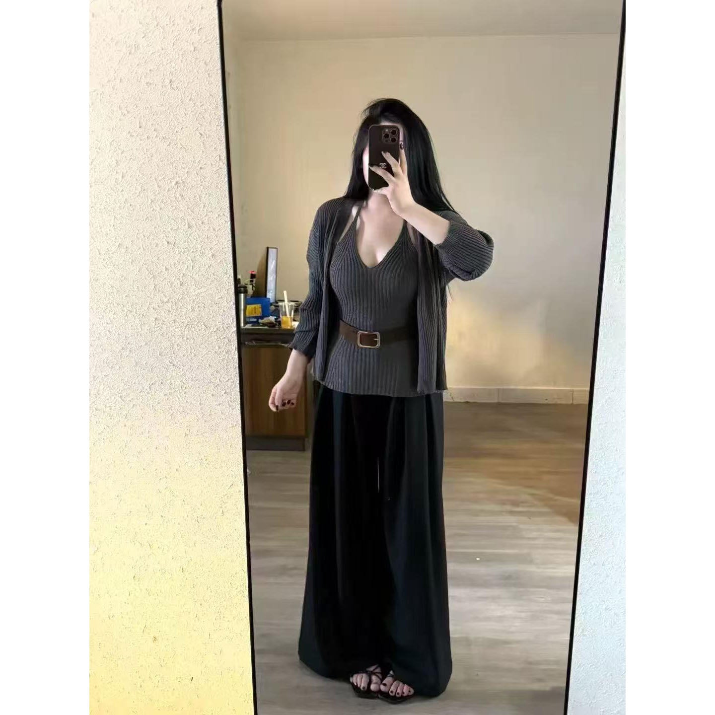 LF ファッションセット カーディガン カジュアル 3点セット 体型カバー