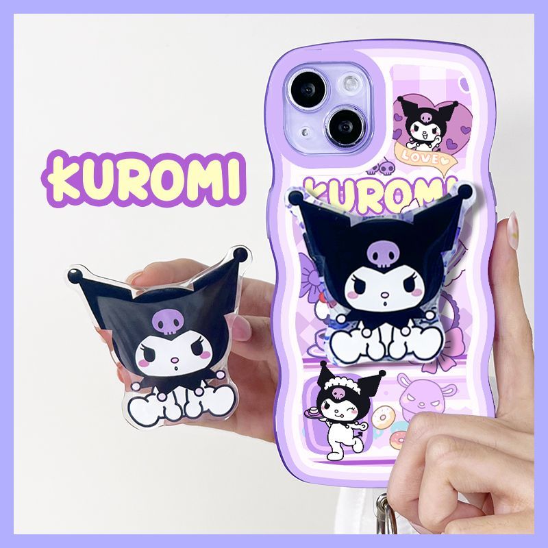 YQQ スマホケース かわいい 携帯電話ケース 粘着式スマホホルダー付き