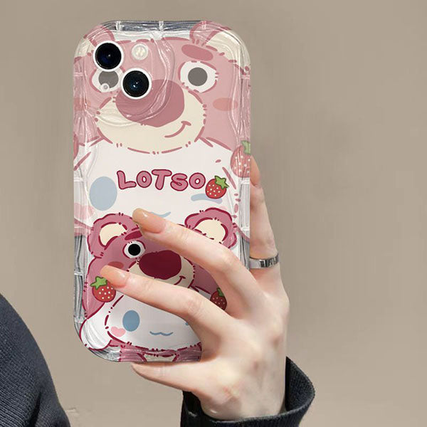 LF かわいい シナモロール スマホケース 携帯電話ケース ウエーブパターン