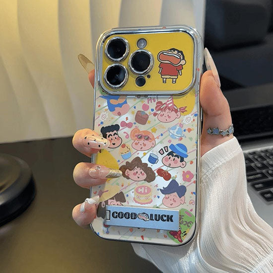 LF かわいい スマホケース 粘着式スマホホルダー付き 携帯電話ケース
