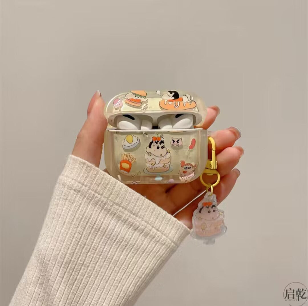 YQQ かすかべ防衛隊 スマホケース ヤホンケース Airpodsケース