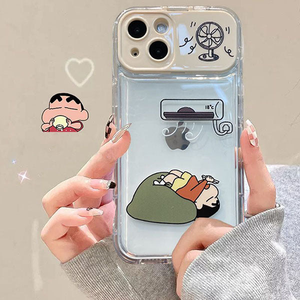 LF ちびまる子ちゃん スマホケース 携帯電話ケース 化粧鏡 スタンド キャラクター