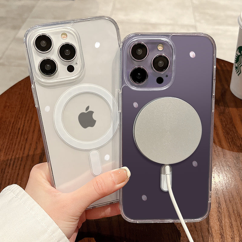 YQQ スマホケース 携帯ケース MagSafe対応クリアケース (クリア)