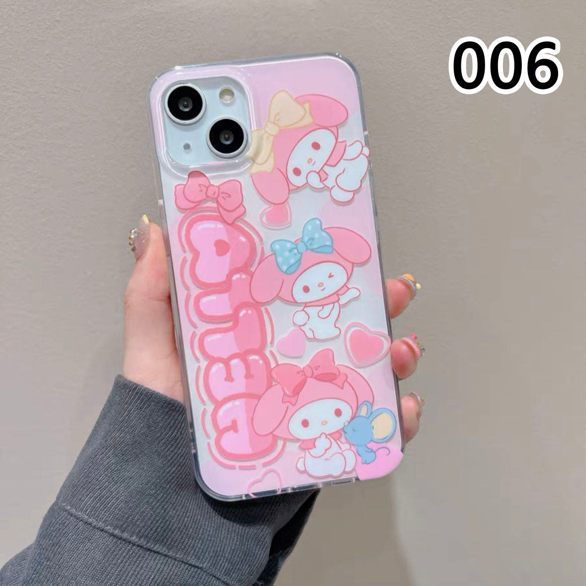WLY かわいい Happy Day サンリオ スマホケース 携帯電話ケース