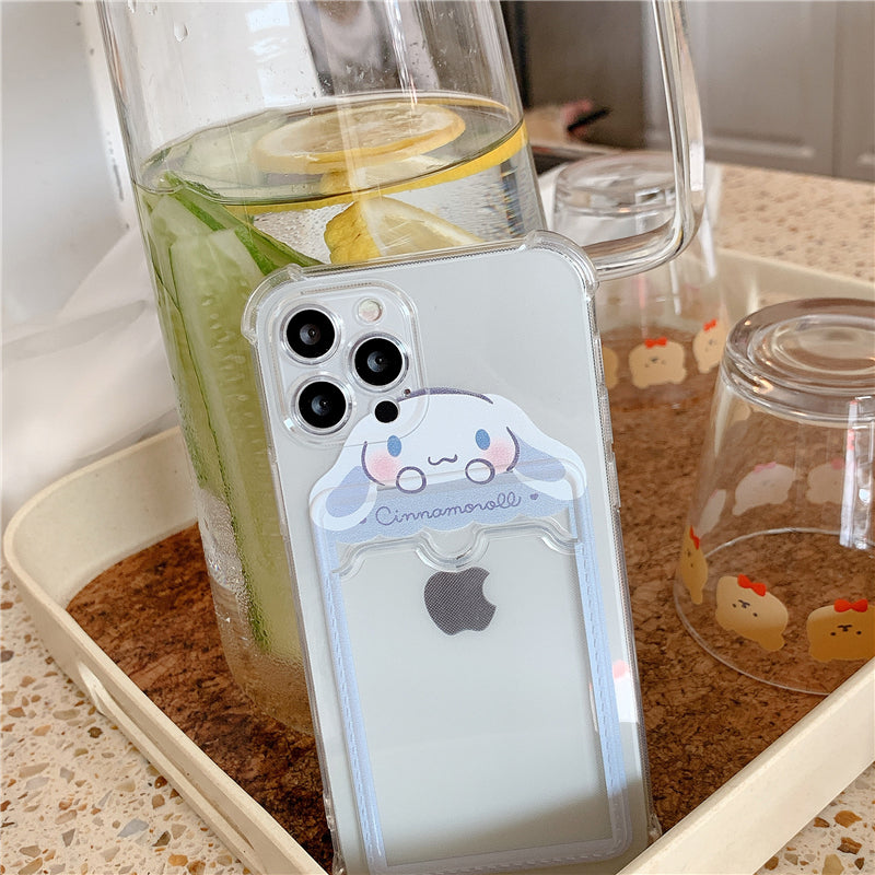 YQQ シナモロール&マイメロディ カードケース付き スマホケース 携帯電話ケース