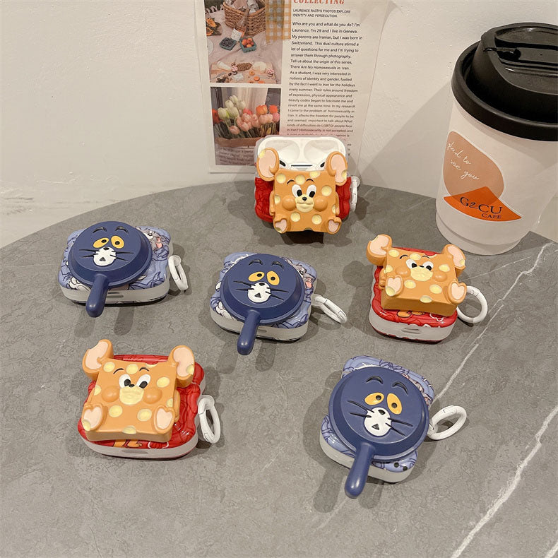 YQQ 可愛い トムとジェリー スマホケース ヤホンケース Airpodsケース