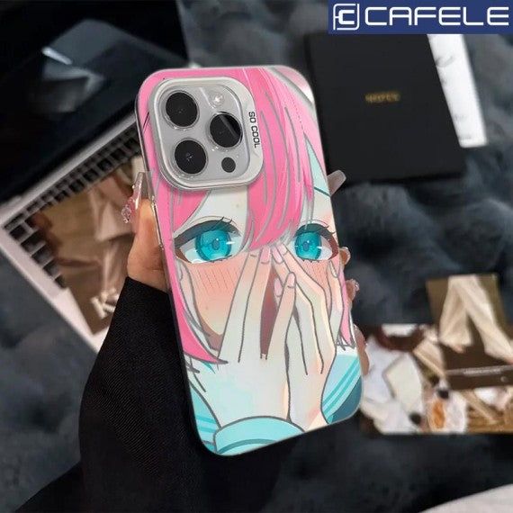 青髪少女 ピンクの少女 携帯ケース