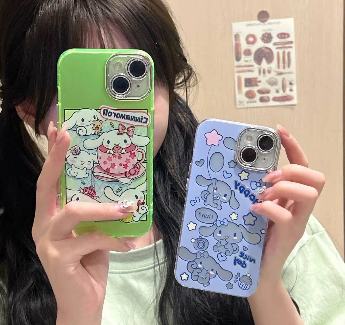 YQQ 可愛いサンリオ シナモロール スマホケース 携帯電話ケース