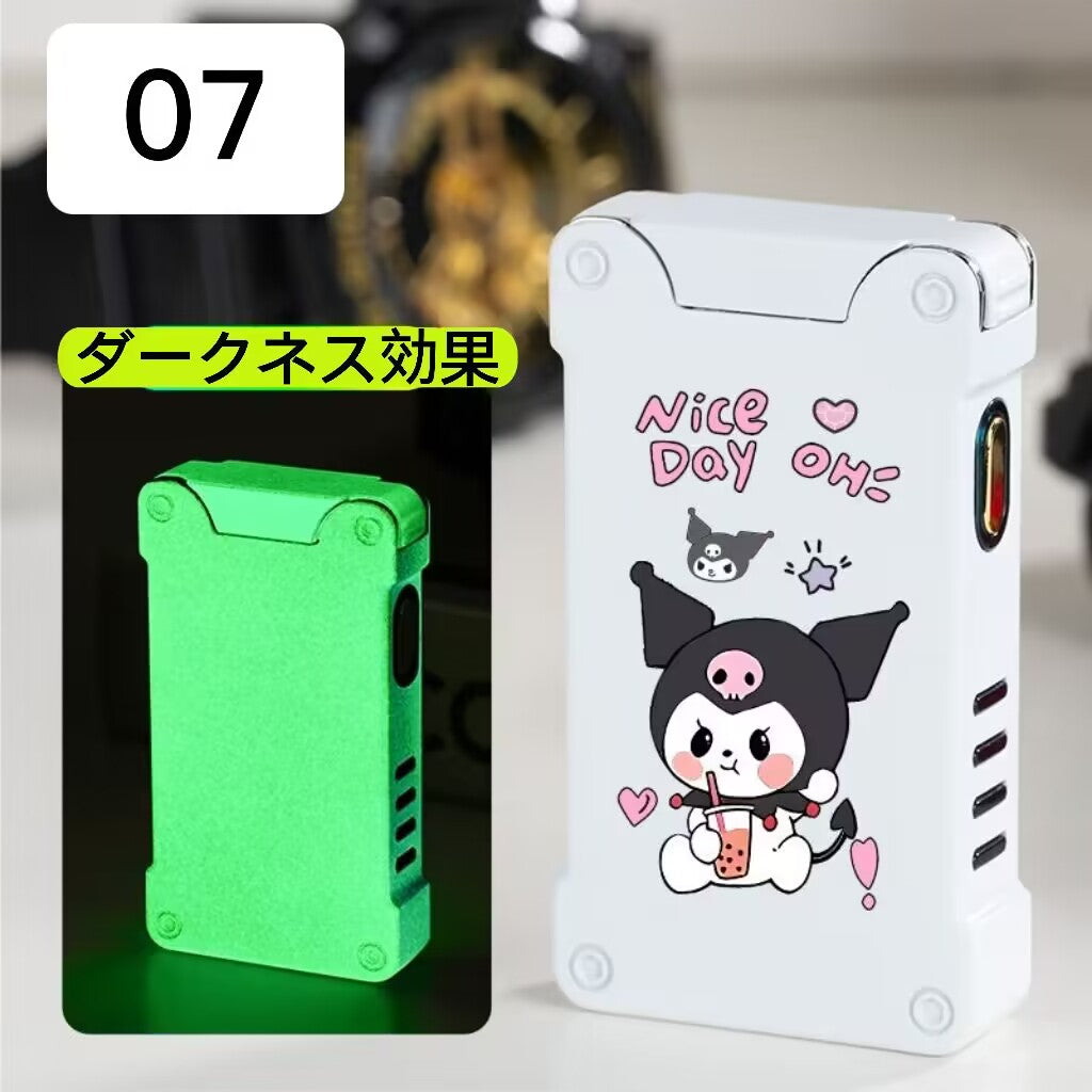 YQQ USB充電ライター 電気ライター ルミナス+愛の投影