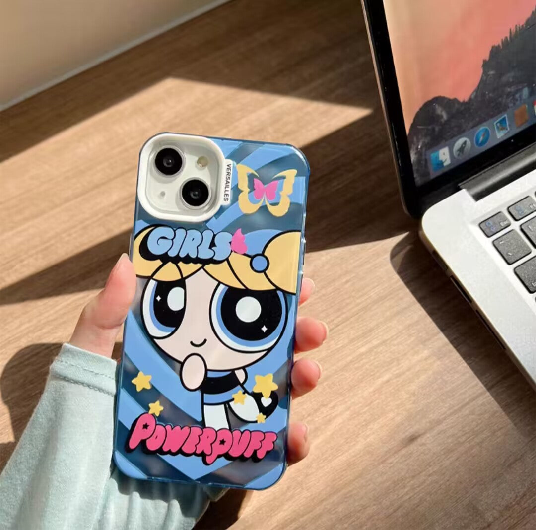 YQQ 可愛い パワーパフガールズ スマホケース 携帯電話ケース