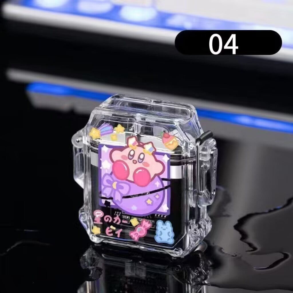 YQQ キャラクター 可愛い USB充電 電子ライター 防風 防水 電気ライター
