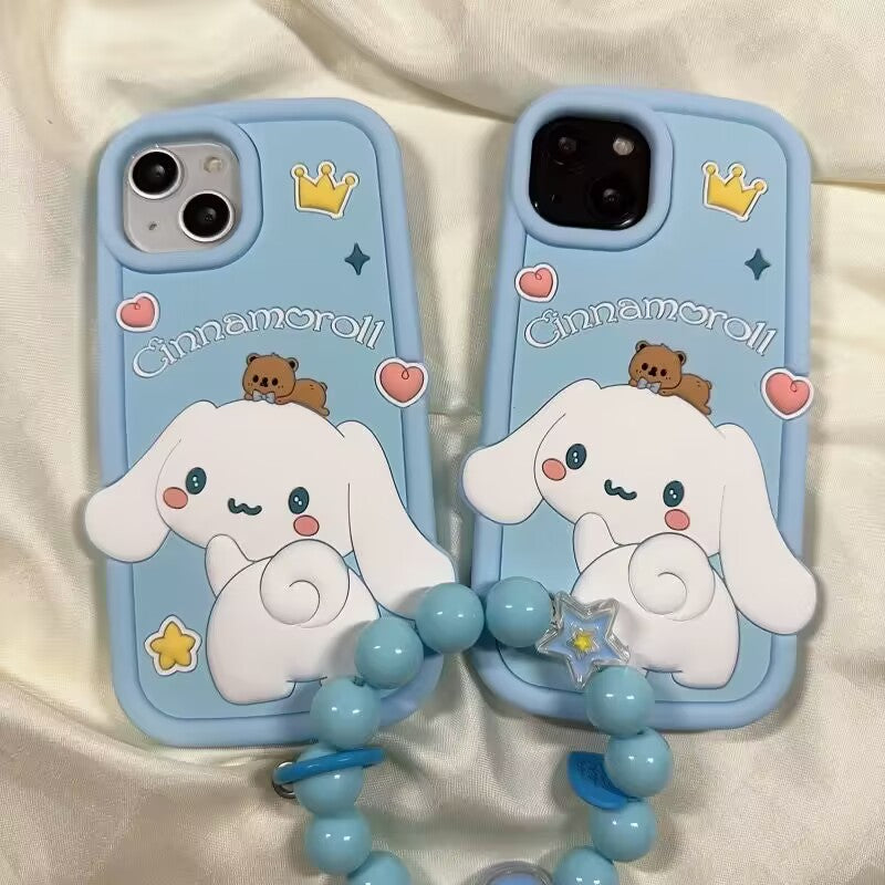YQQ 可愛いサンリオ シリコーン素材 スマホケース 携帯電話ケース