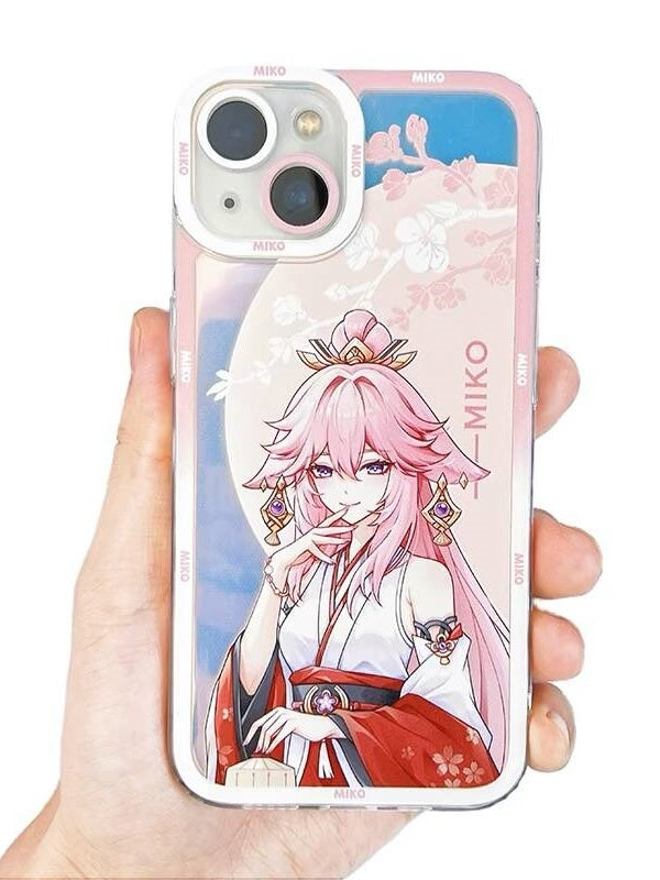 原神 八重神子(やえみこ) 携帯電話ケース 透明携帯ケース 漫画スマホケース 流行の携帯電話ケース
