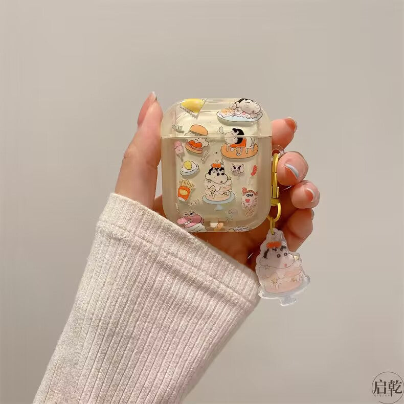 YQQ かすかべ防衛隊 スマホケース ヤホンケース Airpodsケース