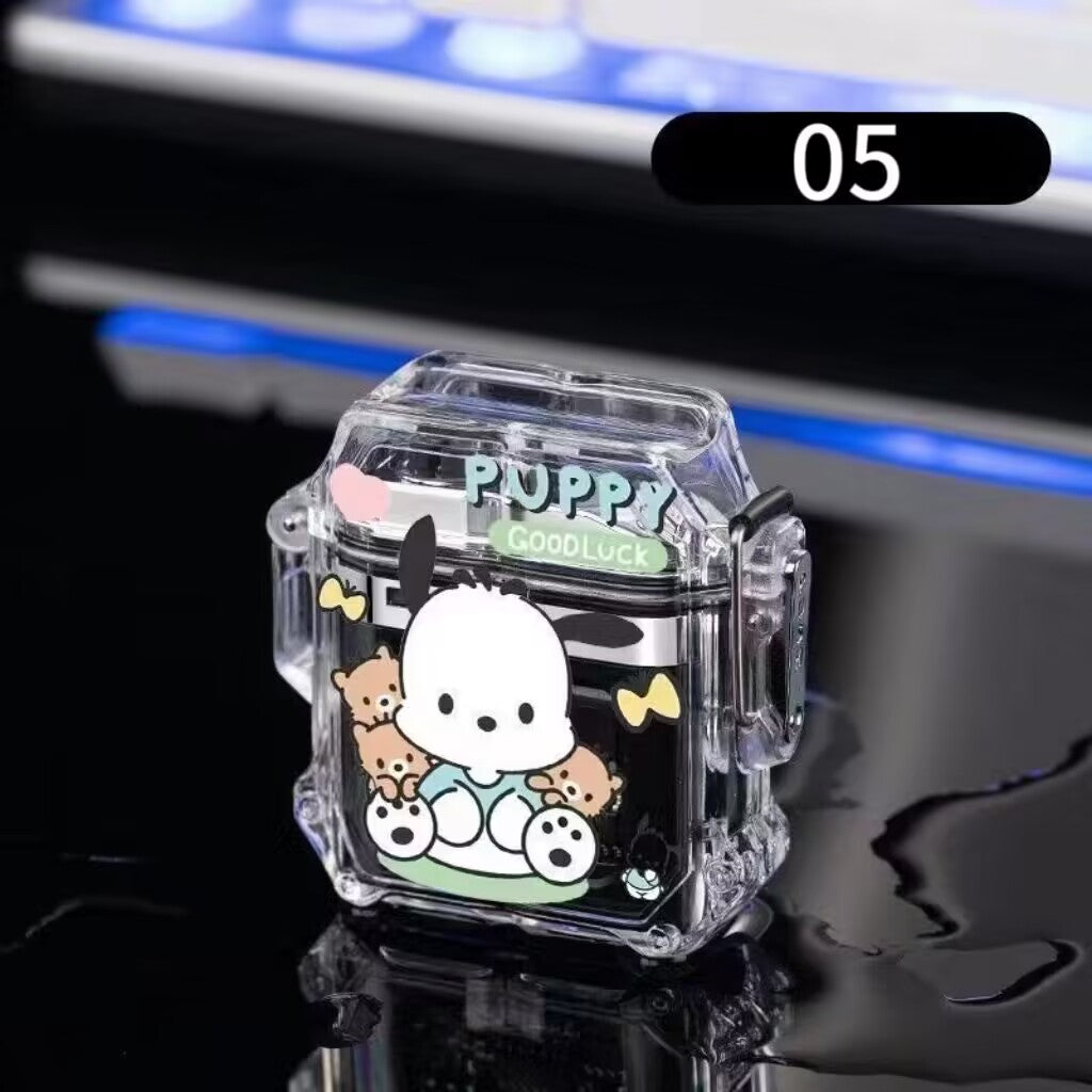 YQQ キャラクター 可愛い USB充電 電子ライター 防風 防水 電気ライター