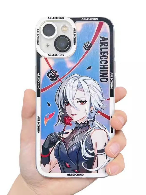 原神 アレッキーノ 携帯電話ケース 透明携帯ケース 漫画スマホケース 流行の携帯電話ケース