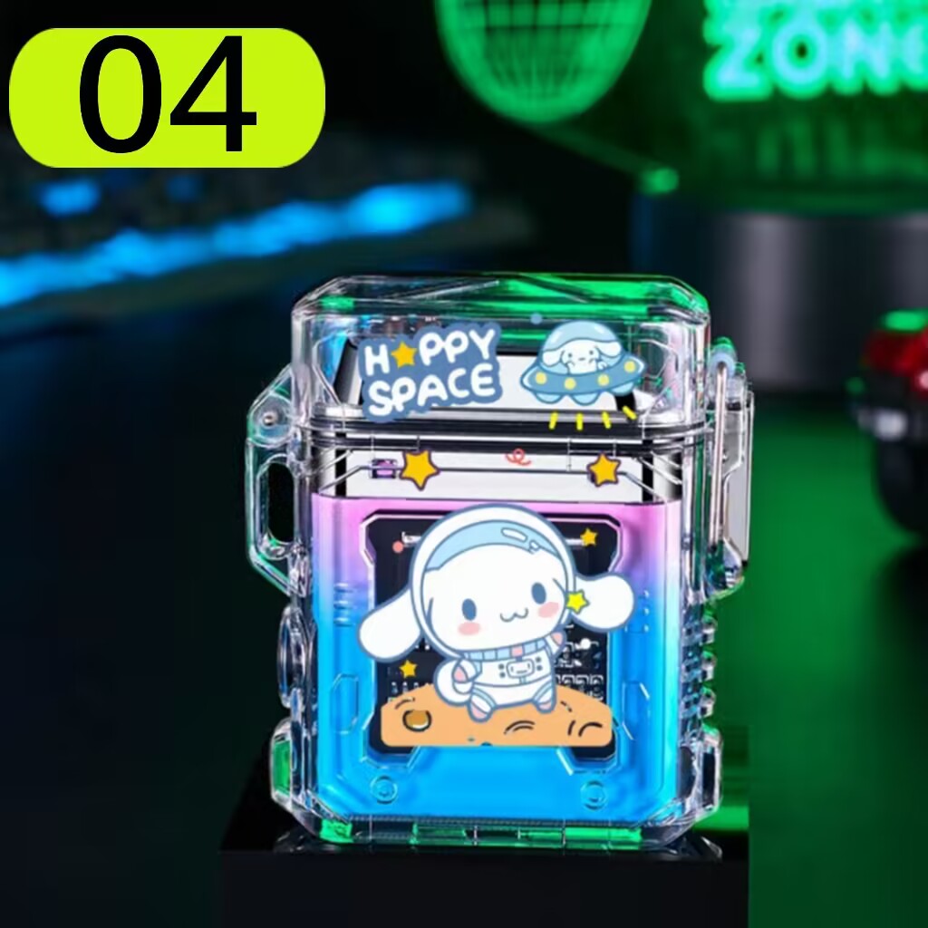 YQQ USB充電 電子ライター 軽量 LED 防風 防水 電気ライター パウダーブルーのライター