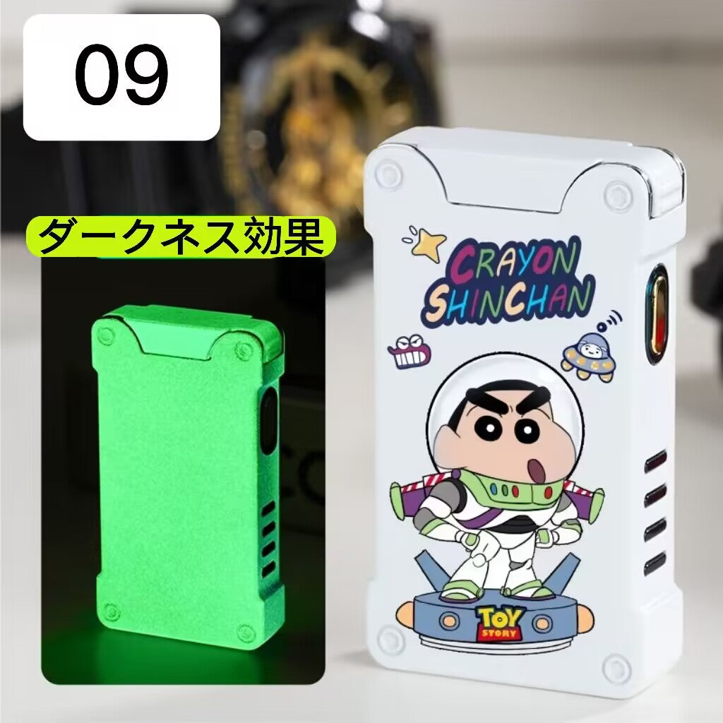 YQQ USB充電ライター 電気ライター ルミナス+愛の投影