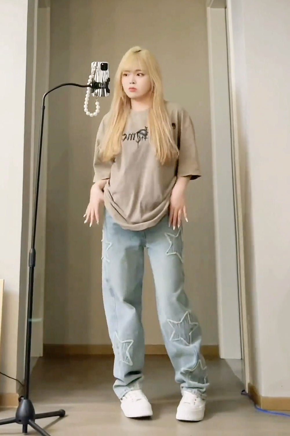 XYW オーバーサイズ かっこいい ストリート 半袖 Tシャツ 2色 ギャル トップス