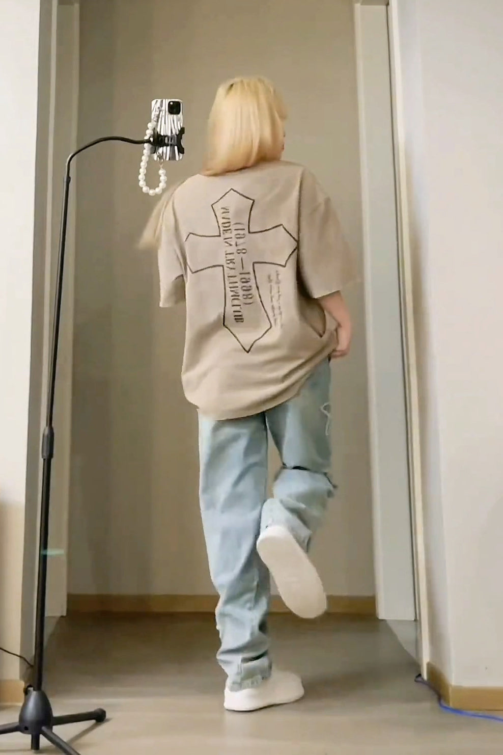 XYW オーバーサイズ かっこいい ストリート 半袖 Tシャツ 2色 ギャル トップス