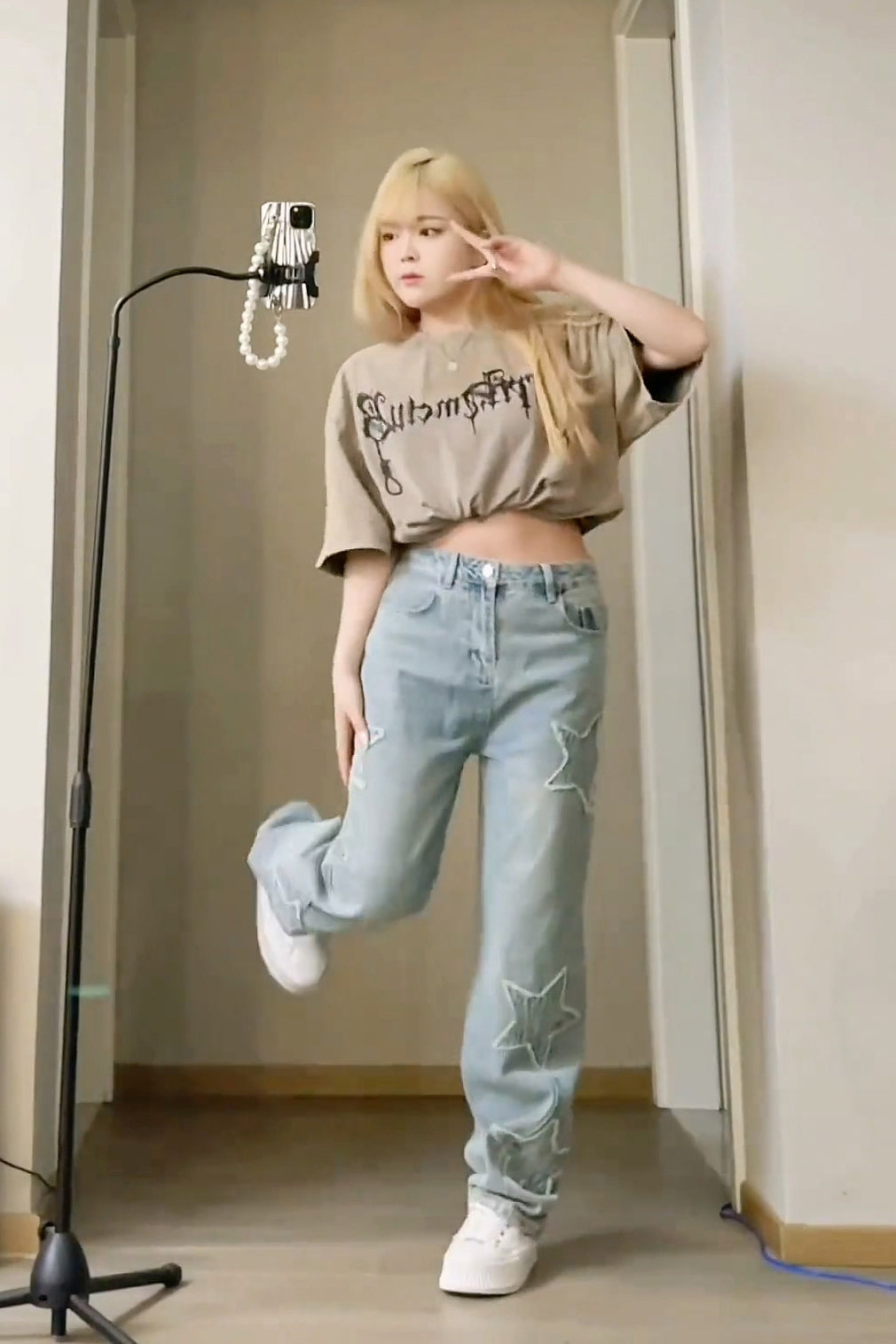 XYW オーバーサイズ かっこいい ストリート 半袖 Tシャツ 2色 ギャル トップス
