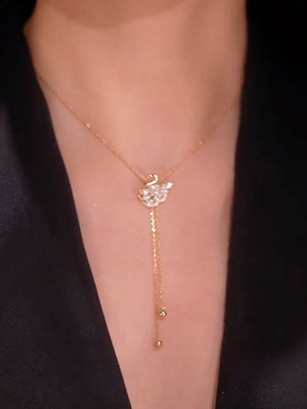 XYW オリジナルデザイン 白鳥 ネックレス 優しそうで上品 プレゼント