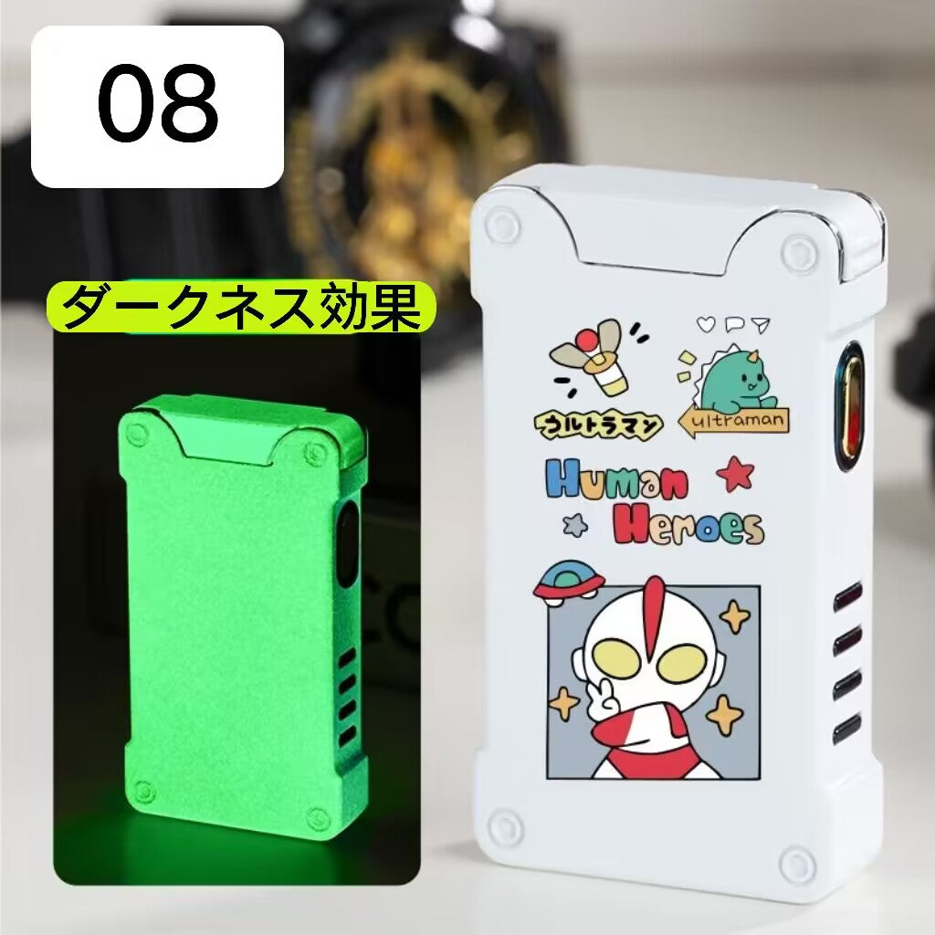 YQQ USB充電ライター 電気ライター ルミナス+愛の投影
