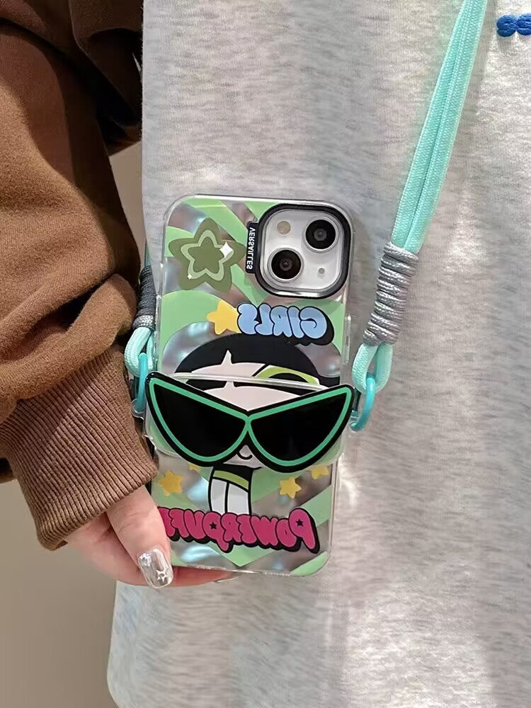 YQQ 可愛い パワーパフガールズ スマホケース 携帯電話ケース