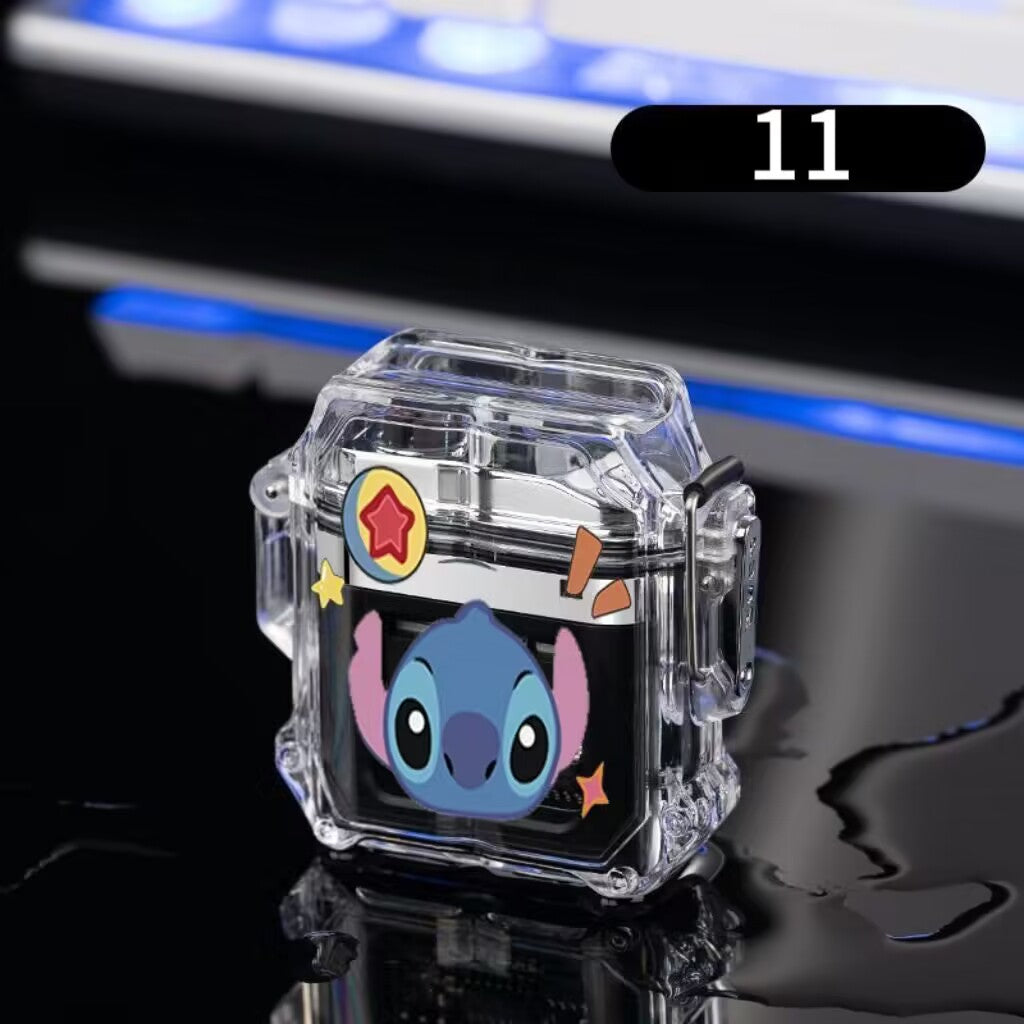 YQQ キャラクター 可愛い USB充電 電子ライター 防風 防水 電気ライター