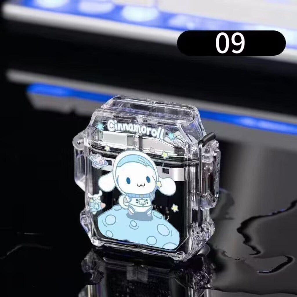 YQQ キャラクター 可愛い USB充電 電子ライター 防風 防水 電気ライター