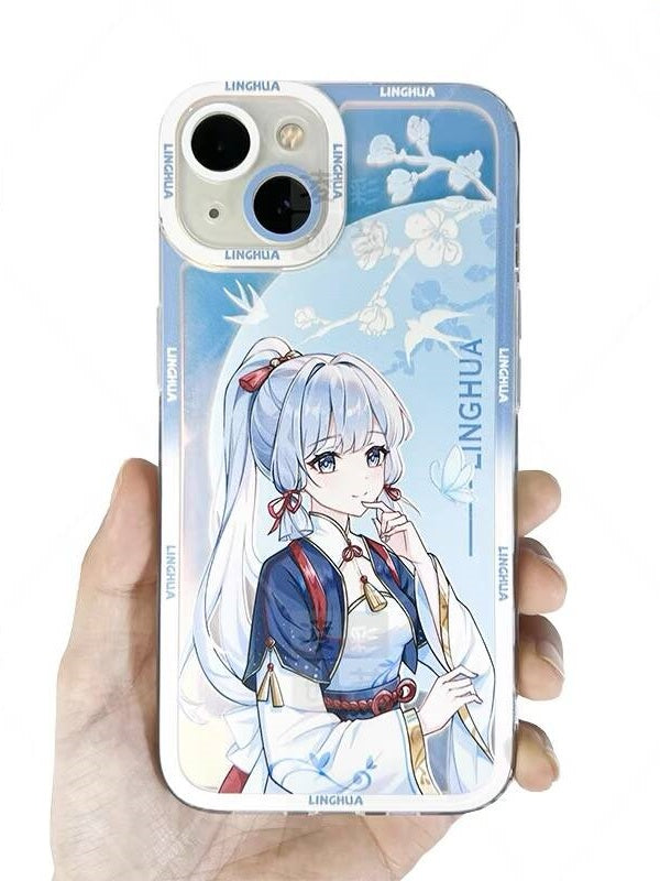 原神 神里綾華(かみさとあやか)携帯電話ケース 透明携帯ケース 漫画スマホケース 流行の携帯電話ケース