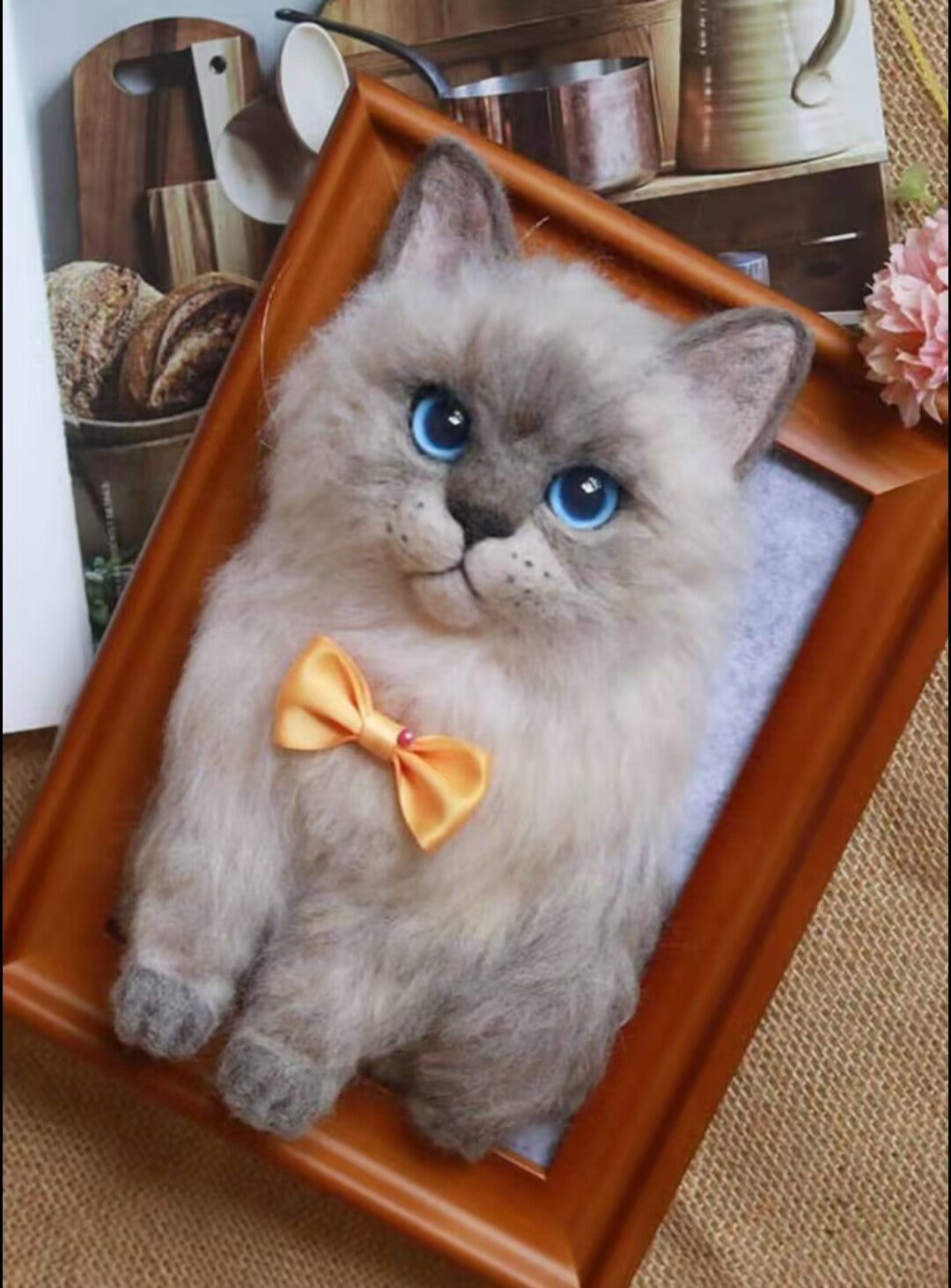 YQQ 羊毛フェルト オーダーメイド 画像のカスタマイズ ペット羊毛フェルト YMZ