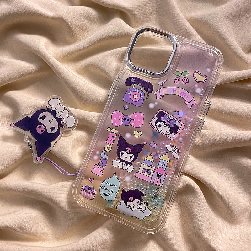 LF 可愛いサンリオ 流れるパール スマホケース 携帯電話ケース