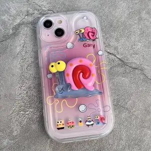 WLY かわいい スマホケース シリカゲル 携帯電話ケース スポンジ・ボブ メインキャラクター