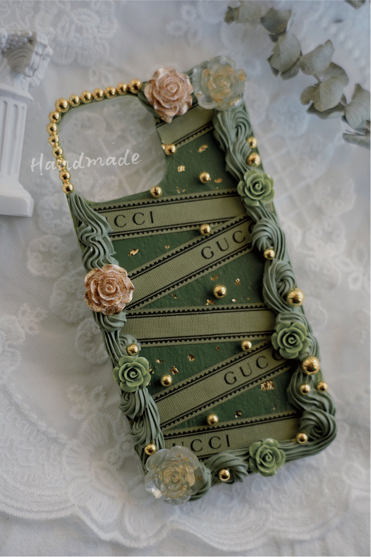 OL バロック レトロ 花 ホイップ携帯ケース