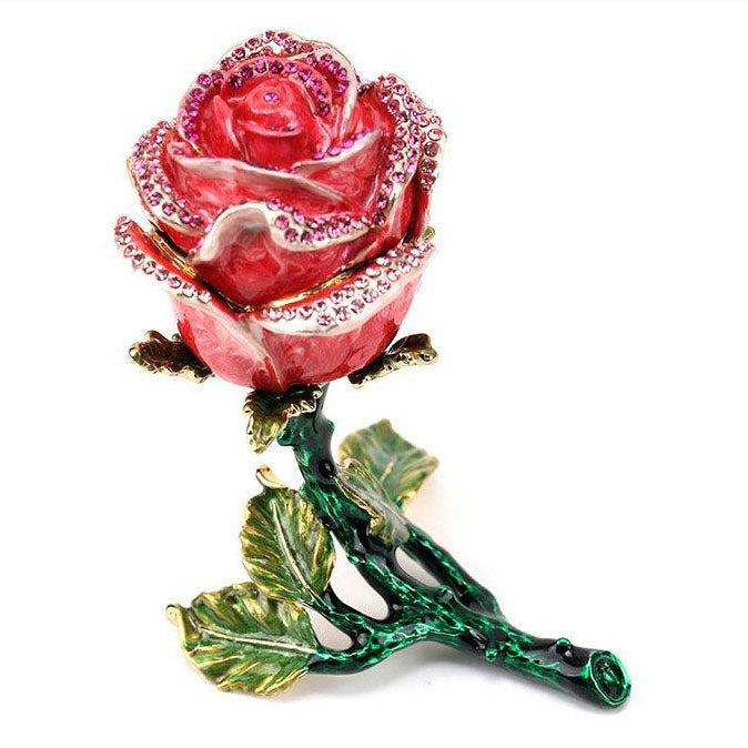 LF バラ型アクセサリーケース ローズ ジュエリーボックス オーナメント ジュエリー ギフトボックス